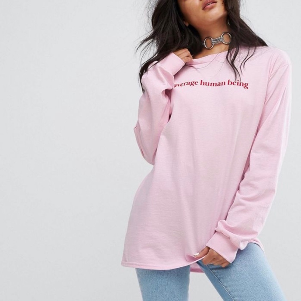 The Ragged Priest Pink Oversized Long Sleeve// NEW
